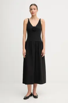 Pedro del Hierro rochie culoarea negru, midi, evazati, 3812197 imagine