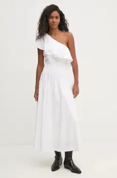 Pedro del Hierro rochie din amestec de in culoarea alb, maxi, evazati, 3818442 imagine