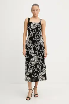 Pedro del Hierro rochie din amestec de in culoarea negru, maxi, mulata, 3819830 imagine