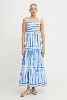 Pedro del Hierro rochie din in culoarea violet, maxi, evazati, 3819823 imagine