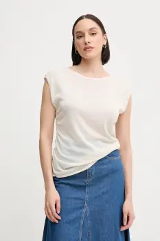Pedro del Hierro tricou culoarea bej, 3519553 imagine