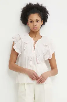 Pepe Jeans bluza din bumbac DOROTEA femei, culoarea roz, neted, PL304815 imagine