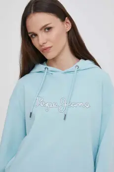 Pepe Jeans bluza Lana femei, cu gluga, cu imprimeu imagine