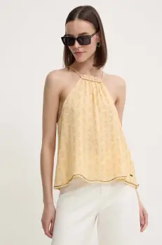 Pepe Jeans bluza MAFFIE femei, culoarea galben, modelator, PL304886 imagine