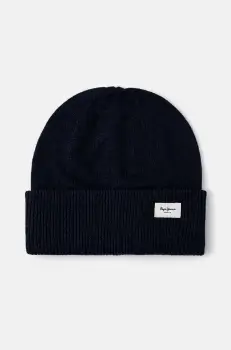 Pepe Jeans caciula din amestec de lana YELA HAT culoarea albastru marin, din tesatura neteda, PL040360 imagine