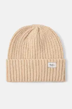 Pepe Jeans caciula WENEBA HAT culoarea bej, din tricot gros, PL040355 imagine