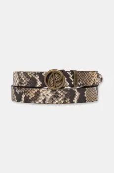 Pepe Jeans curea de piele ATHENAK BELT femei, culoarea maro, PL020865 imagine