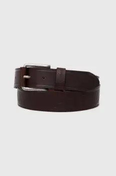 Pepe Jeans curea de piele DAYTON BELT barbati, culoarea maro, PM021027 imagine