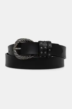 Pepe Jeans curea de piele HALSEY BELT femei, culoarea negru, PL020856 imagine
