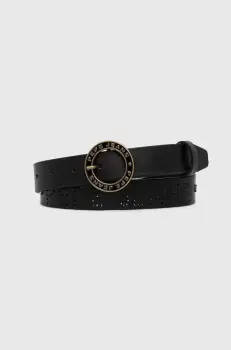 Pepe Jeans curea de piele MARLOWE BELT femei, culoarea negru, PL020850 imagine