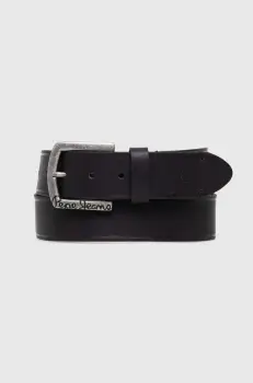 Pepe Jeans curea de piele MOSS BELT barbati, culoarea negru, PM021026 imagine