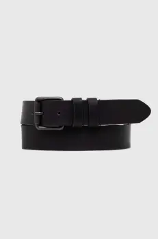 Pepe Jeans curea de piele TATE BELT barbati, culoarea negru, PM021028 imagine