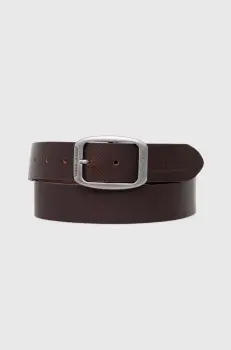 Pepe Jeans curea de piele WADE BELT barbati, culoarea maro, PM021025 imagine