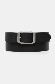 Pepe Jeans curea de piele WADE BELT barbati, culoarea negru, PM021025 imagine
