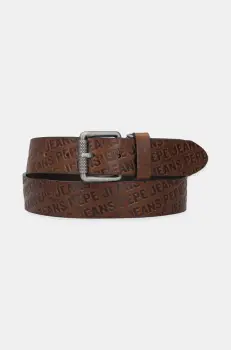 Pepe Jeans curea EVAN BELT barbati, culoarea maro, PM021050 imagine