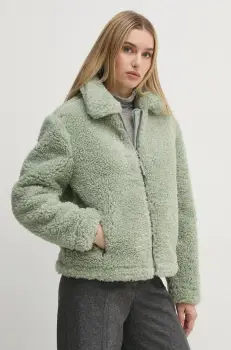 Pepe Jeans geaca CHARLIE femei, culoarea verde, de iarna, PL402463 imagine