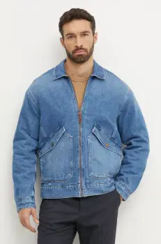 Pepe Jeans geaca jeans EMMETT AZURE barbati, de tranzitie, oversize, PM403072 imagine