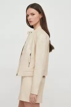 Pepe Jeans geaca STAZIE femei, culoarea bej, de tranzitie imagine