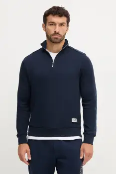 Pepe Jeans hanorac de bumbac culoarea albastru marin, neted, PM5800002 imagine