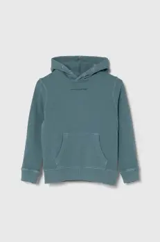 Pepe Jeans hanorac de bumbac pentru copii NEW DAVIDE HOODIE cu gluga, cu imprimeu imagine