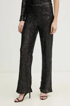 Pepe Jeans pantaloni ANGIE femei, culoarea negru, drept, high waist, PL211795 imagine