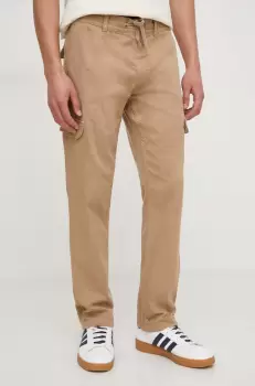 Pepe Jeans pantaloni barbati, culoarea bej, mulata imagine