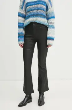 Pepe Jeans pantaloni FLARE HW femei, culoarea negru, evazati, high waist, PL204733XM5 imagine