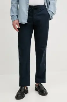 Pepe Jeans pantaloni PULL ON COMFORT CHINO barbati, culoarea albastru marin, drept, PM211866 imagine