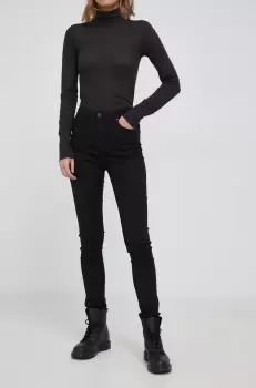 Pepe Jeans Pantaloni Regent femei, high waist imagine