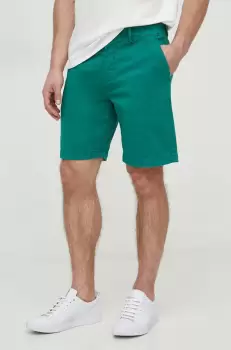 Pepe Jeans pantaloni scurti barbati, culoarea verde imagine