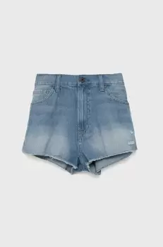 Pepe Jeans pantaloni scurti din denim pentru copii neted, talie reglabila imagine