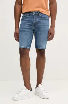 Pepe Jeans pantaloni scurti jeans SLIM SHORT HATCH barbati, PM801080EE5 imagine