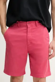 Pepe Jeans pantaloni scurti REGULAR CHINO SHORT barbati, culoarea roz, PM801181 imagine