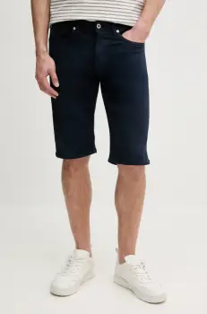 Pepe Jeans pantaloni scurti SLIM GYMDIGO SHORT barbati, culoarea albastru marin, PM801075YH6 imagine