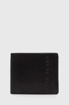 Pepe Jeans portofel de piele barbati, culoarea negru imagine