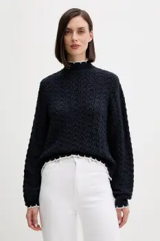 Pepe Jeans pulover culoarea bleumarin, cu turtleneck, PL7000016 imagine