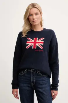 Pepe Jeans pulover culoarea bleumarin, PL7000058 imagine