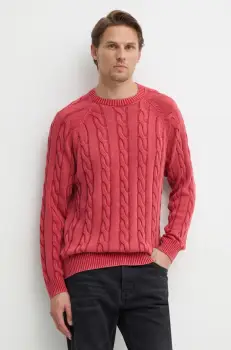 Pepe Jeans pulover de bumbac CAMDEM culoarea rosu, light, PM702455 imagine
