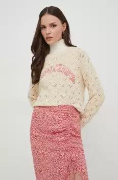 Pepe Jeans pulover de bumbac GRACE culoarea bej, light imagine