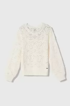 Pepe Jeans pulover de bumbac pentru copii culoarea alb, light imagine