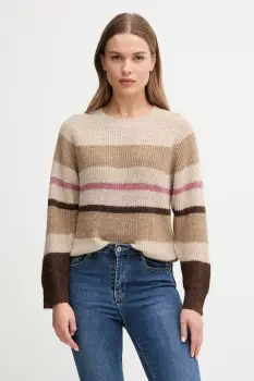 Pepe Jeans pulover din amestec de lana culoarea bej, PL7000046 imagine