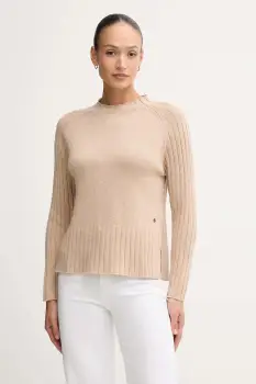 Pepe Jeans pulover din amestec de lana culoarea bej, PL7000056 imagine