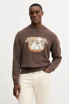 Pepe Jeans pulover din amestec de lana culoarea maro, PM7000023 imagine