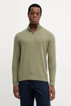 Pepe Jeans pulover din amestec de lana culoarea verde, light, cu turtleneck, PM7000012 imagine