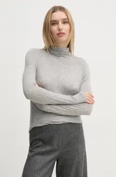 Pepe Jeans pulover ELVA femei, culoarea gri, light, cu turtleneck, PL505961 imagine