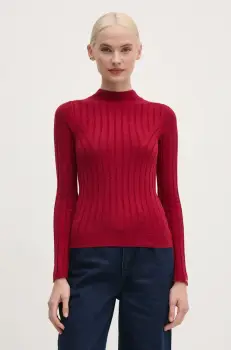 Pepe Jeans pulover IZABEL TURTLENECK femei, culoarea rosu, PL702224 imagine