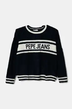 Pepe Jeans pulover pentru copii din amestec de lana WRENLEY culoarea albastru marin, PG701103 imagine