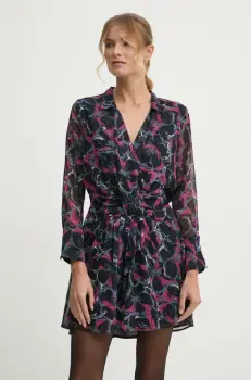 Pepe Jeans rochie ADA culoarea negru, mini, evazati, PL953630 imagine