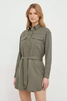 Pepe Jeans rochie Beate culoarea verde, mini, drept imagine