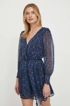 Pepe Jeans rochie Camille culoarea albastru marin, mini, evazati imagine